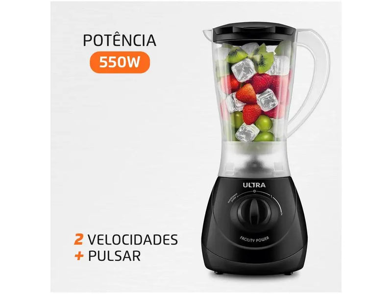 Liquidificador Mondial Ultra Facility 2 Velocidades 550W Preto - 110V