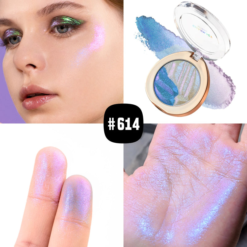 Iluminador Duocromo CHARMACY com Pigmento Glitter Multicor Longa Duração