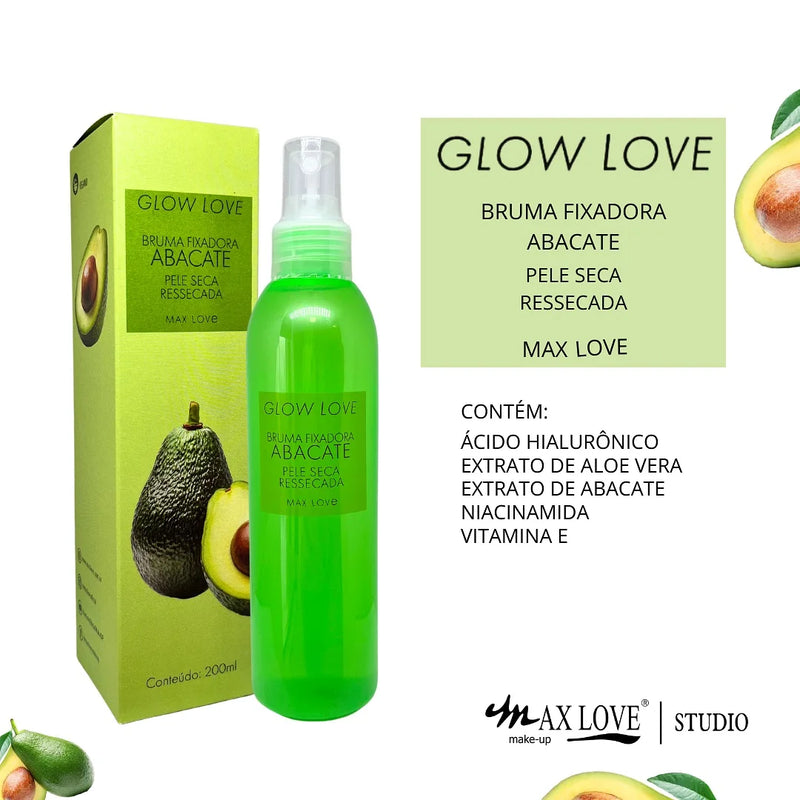 Kit Completo 5 Itens – Linha Glow Love Abacate, Max Love