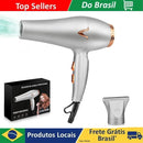 Secador de Cabelo Profissional 2400W Potente Secador de Salão 2 Velocidades Secagem Rápida Ajuste Quente e Frio