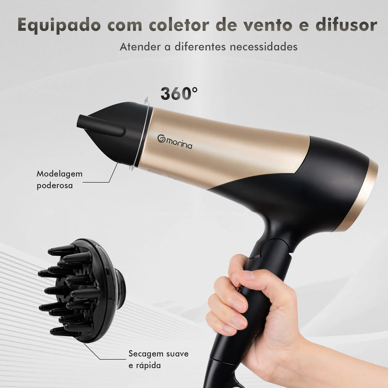 Secador de Cabelo Profissional Elétrico 110V/22