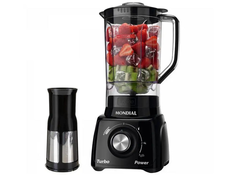 Liquidificador Mondial L-99 FB Turbo Power Preto com 3 Velocidades e Filtro 550W - 110V