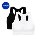 2 Peças Sutiã Esportivo Sem Costura Respirável Push Up Antichoque Feminino Top Cropped Sutiã Esportivo Roupa Íntima Esportiva