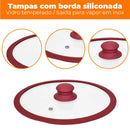 Conjunto de Panelas Cerâmicas Siena Wine Antiaderente para Indução 5 Peças – Home View