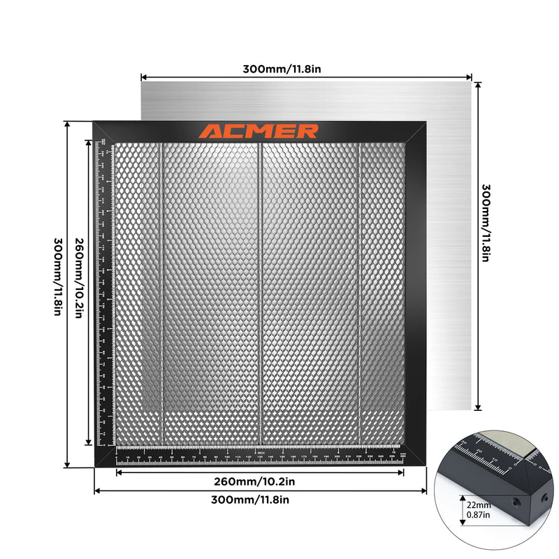 ACMER Cama de Colmeia Mesa de Trabalho Universal Proteção de Mesa Material de Fixação para Máquina de Gravação a Laser 400*400mm 500*500mm