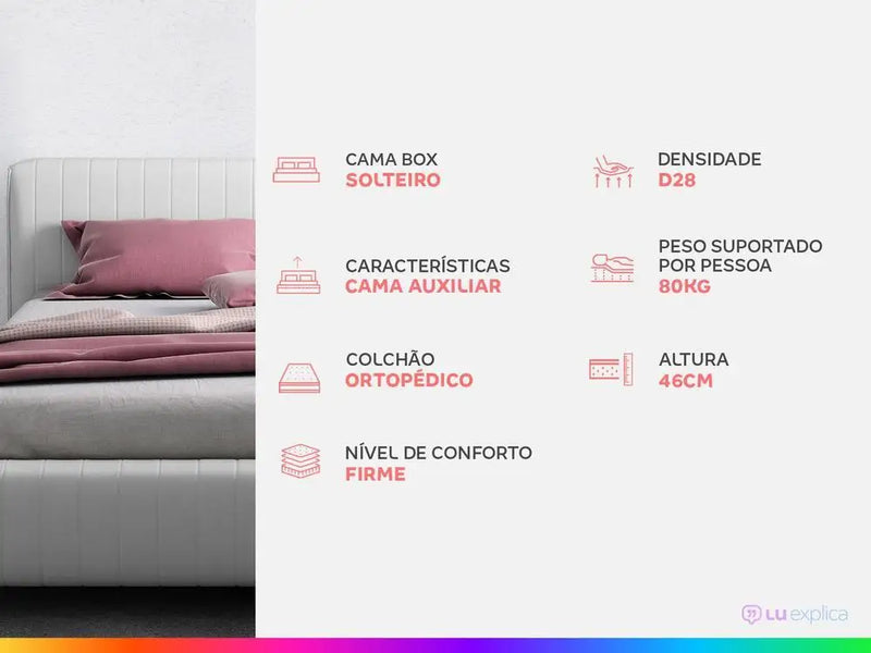 Cama Box de Solteiro SMP com Cama Auxiliar