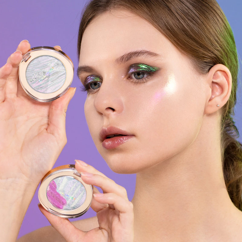 Iluminador Duocromo CHARMACY com Pigmento Glitter Multicor Longa Duração