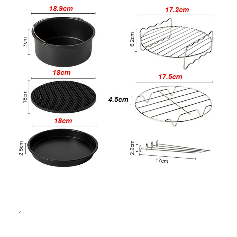 Sell Air Fryer Accessories for Gowise Phillips Cozyna and Secura, Set of 5, Fit all Airfryer 3.7QT - 4.2QT - 5.3QT - 5.8QT