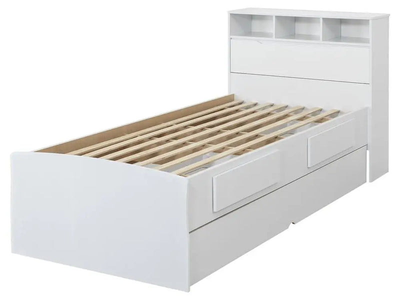 Cama Solteiro com Baú 2 Gavetas Cama Auxiliar