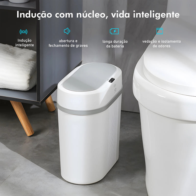 Lixeira automática com sensor, lixeira de banheiro, lixeira automática para cozinha, lixeira inteligente com sensor de 12L