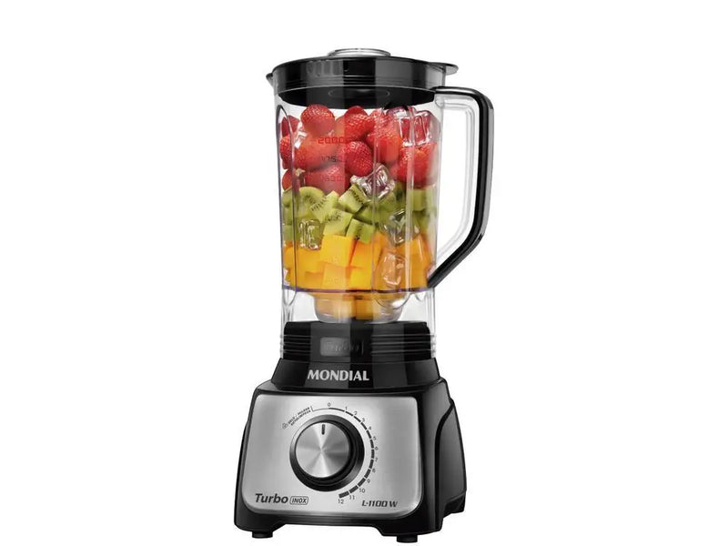 Liquidificador Turbo Mondial L-1100 BI - 220V Inox
