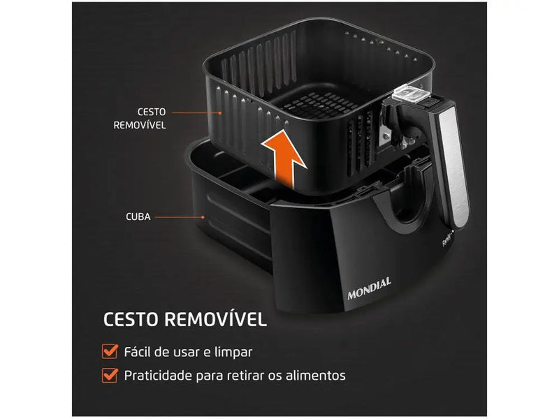 Fritadeira Elétrica Sem Óleo / Air Fryer Mondial - 220V