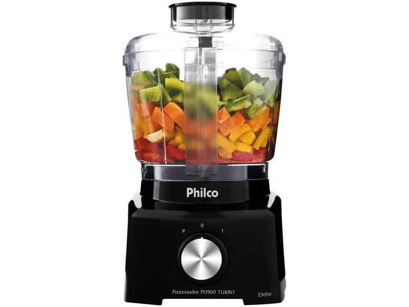 Processador de Alimentos Philco Mini – 300W  Modelo PH900 Turbo – 3 em 1 – Preto – 220V