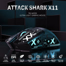 Mouse Gamer sem Fio ATTACK SHARK X11 PixArt PAW3311, com três modos, base de carregamento, sensor para jogos, Bluetooth / 2.4G