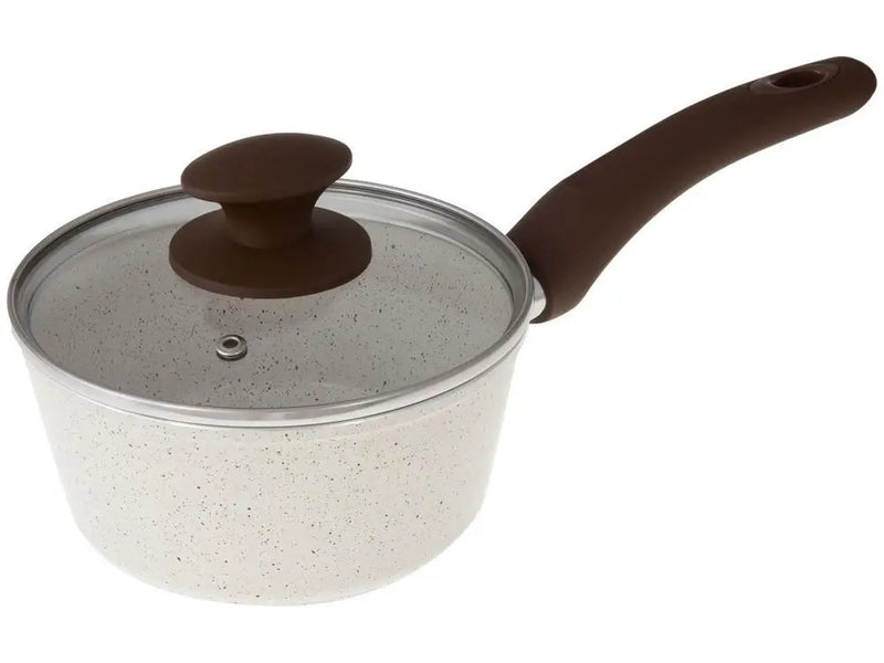 Conjunto de Panelas Brinox em Alumínio com Revestimento Cerâmico Vanilla 5 Peças – Optima