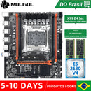 Kit Placa-Mãe MOUGOL X99 – Com CPU Intel Xeon E5 2680 V4, Memória RAM DDR4 2×16GB 2133MHz, LGA2011-3, NVME M.2 e SATA, Para Gaming