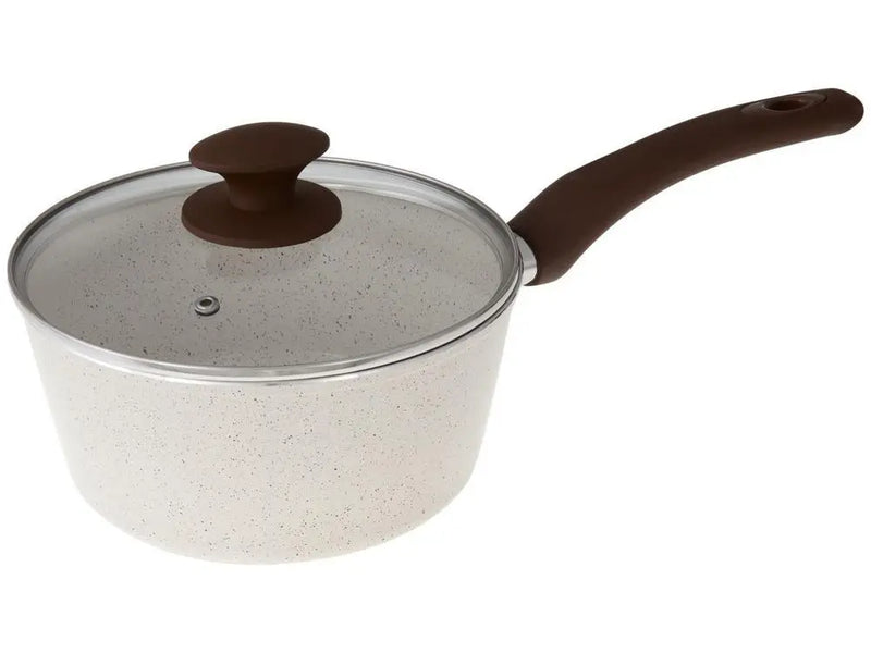Conjunto de Panelas Brinox em Alumínio com Revestimento Cerâmico Vanilla 5 Peças – Optima