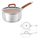 Jogo com 4 Peças Romagna Tramontina Panelas de Alumínio Antiaderente com Revestimento Cerâmico Marfim Inox