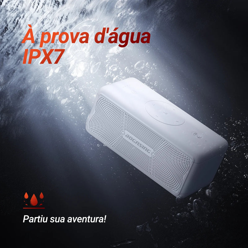 Caixa de Som BOGASING M5 Bluetooth 40W – Bluetooth 5.3, Som Surround 360°, À Prova d’Água IPX7, 30h de Reprodução