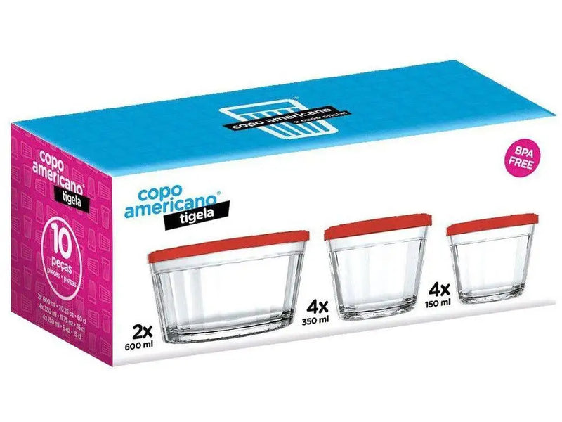 Conjunto de 10 Tigelas Americanas de Vidro