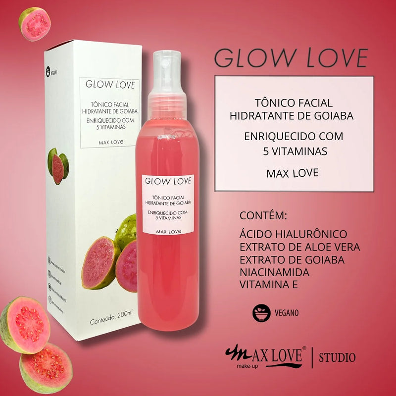 Kit Completo 5 Itens – Linha Glow Love Goiaba, Max Love