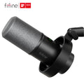 Microfone Dinâmico XLR FIFINE para Gravação com Monitoramento em Tempo Real Microfone USB para Streaming com Controle de Ganho/Toque para Mudo – Modelo K688