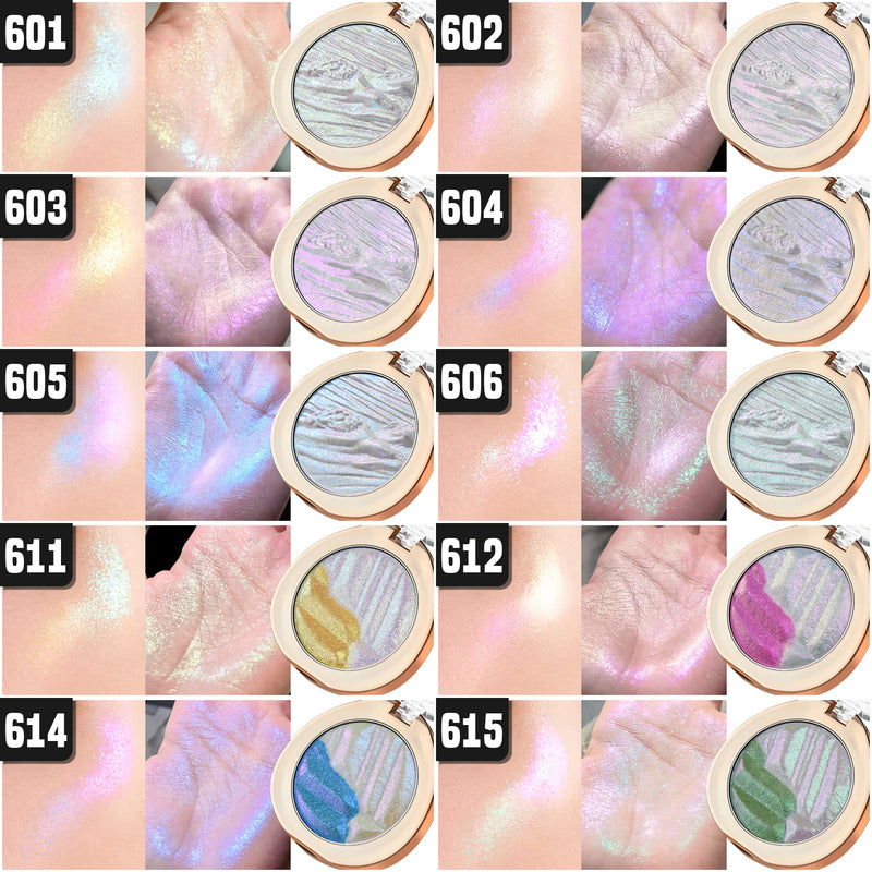 Iluminador Duocromo CHARMACY com Pigmento Glitter Multicor Longa Duração