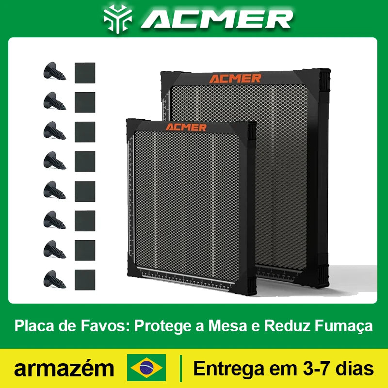 ACMER Cama de Colmeia Mesa de Trabalho Universal Proteção de Mesa Material de Fixação para Máquina de Gravação a Laser 400*400mm 500*500mm