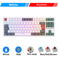 Teclado Gamer RK Royal Kludge R87 com Fio – 87 Teclas, RGB Retroiluminado, Mecânico Hot-swappable, Teclas Personalizadas