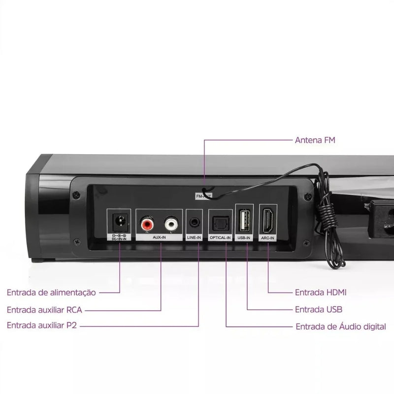 Som Para Casa Tv Sound Home Theater Bluetooth Soundbar