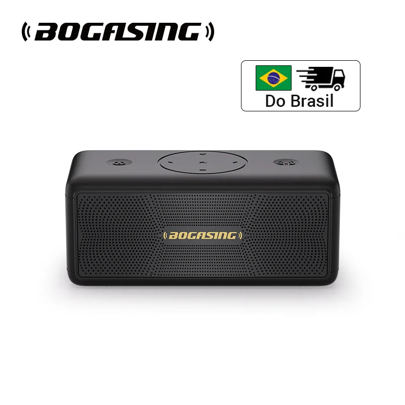 Caixa de Som BOGASING M5 Bluetooth 40W – Bluetooth 5.3, Som Surround 360°, À Prova d’Água IPX7, 30h de Reprodução