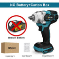 Chave de Impacto Elétrica Brushless Gisam 520N·M, Sem Fio, 1/2 Polegada, Compatível com Bateria Makita 18V, Ferramenta Elétrica para Parafusos