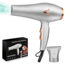Secador de Cabelo Profissional 2400W Potente Secador de Salão 2 Velocidades Secagem Rápida Ajuste Quente e Frio