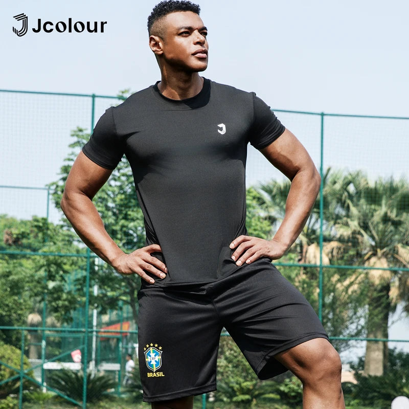 Camiseta Esportiva Masculina, Respirável e Elástica, Camiseta Esportiva de Secagem Rápida, Uniforme para Jogos de Futebol