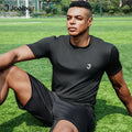Camiseta Esportiva Masculina, Respirável e Elástica, Camiseta Esportiva de Secagem Rápida, Uniforme para Jogos de Futebol