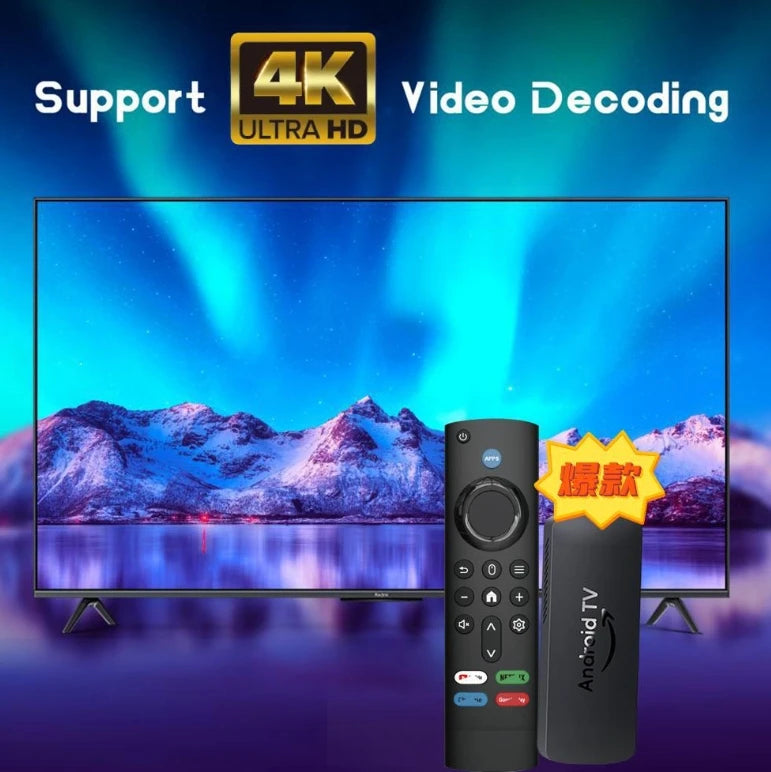 Fashion 2025 Op Selling – Set-Top Box D6 Inteligente, Mini TV Box 4K, Sem Fio, Bluetooth, Com Comando de Voz