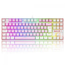 Gamer Redragon Kumara Mechanical Keyboard, Switch Brown, RGB, ABNT2, Pink/White, K552PW-RGB PT-BROWN