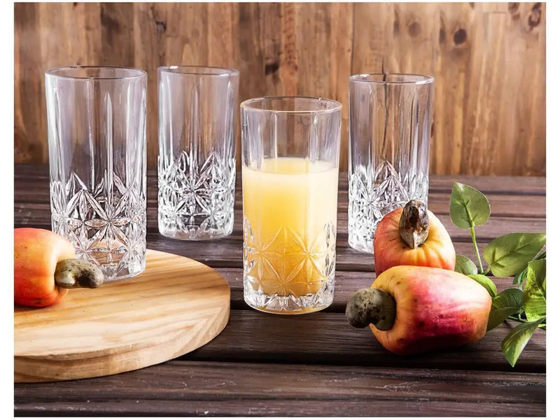 Conjunto de 6 Copos de Vidro 350ml Haus
