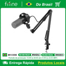 FIFINE K688CT Microfone Dinâmico USB/XLR com Braço Articulado para Gravação e Podcast, Microfone USB para Streaming com Controle de Ganho e Toque para Mudo
