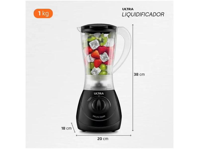 Liquidificador Mondial Ultra Facility 2 Velocidades 550W Preto - 110V