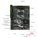 Kit Placa-mãe HUANANZHI X99 F8 com Xeon E5 2680 V4 + Memória 32GB (2x16GB) DDR4 3200MHz REG ECC + suporte NVMe M.2 + WiFi