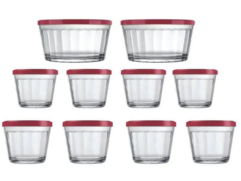 Conjunto de 10 Tigelas Americanas de Vidro