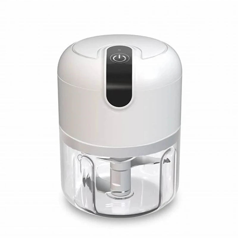 Processador de Alimentos Elétrico Mini 250ml, Cortador de Vegetais com 3 Lâminas de Aço Inoxidável