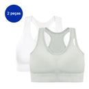 2 Peças Sutiã Esportivo Sem Costura Respirável Push Up Antichoque Feminino Top Cropped Sutiã Esportivo Roupa Íntima Esportiva