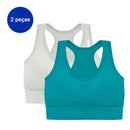 2 Peças Sutiã Esportivo Sem Costura Respirável Push Up Antichoque Feminino Top Cropped Sutiã Esportivo Roupa Íntima Esportiva