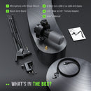 FIFINE K688CT Microfone Dinâmico USB/XLR com Braço Articulado para Gravação e Podcast, Microfone USB para Streaming com Controle de Ganho e Toque para Mudo