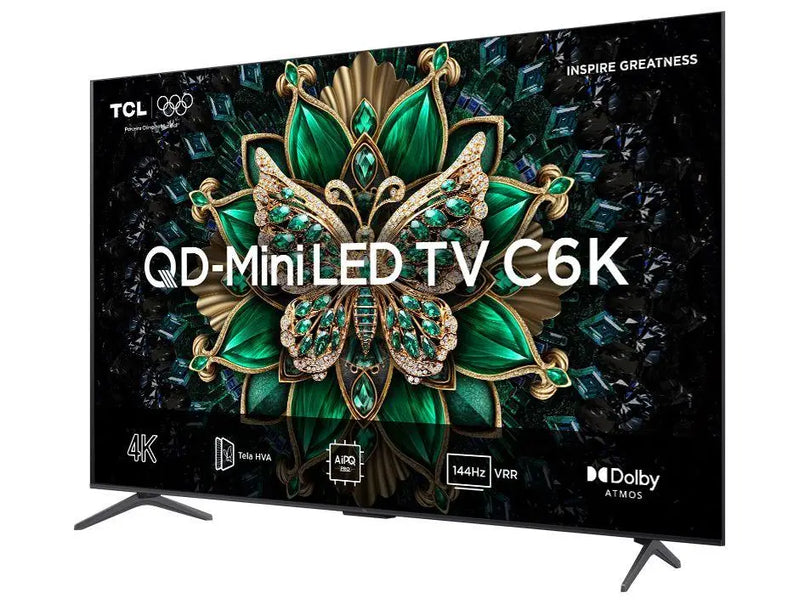 Smart TV 55 "TCL 4K UHD MiniLED 55C6K 120Hz Google TV AiPQ Google Assistant 4 HDMI 2 USB