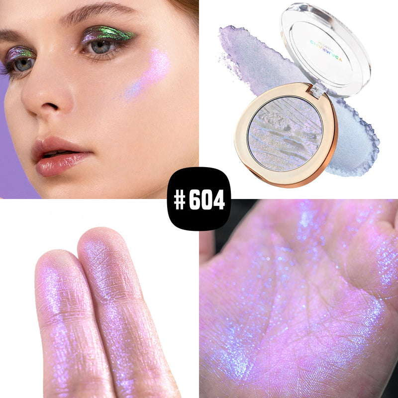 Iluminador Duocromo CHARMACY com Pigmento Glitter Multicor Longa Duração