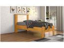 Cama de Solteiro Conquest Móveis Pérola Canela e Off-White