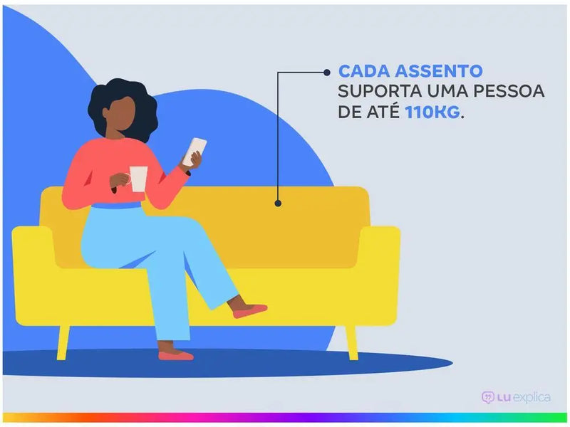 Sofá Reclinável Retrátil 4 Lugares em Suede/Veludo Strand Emophed Flexforma com Molas Estofado